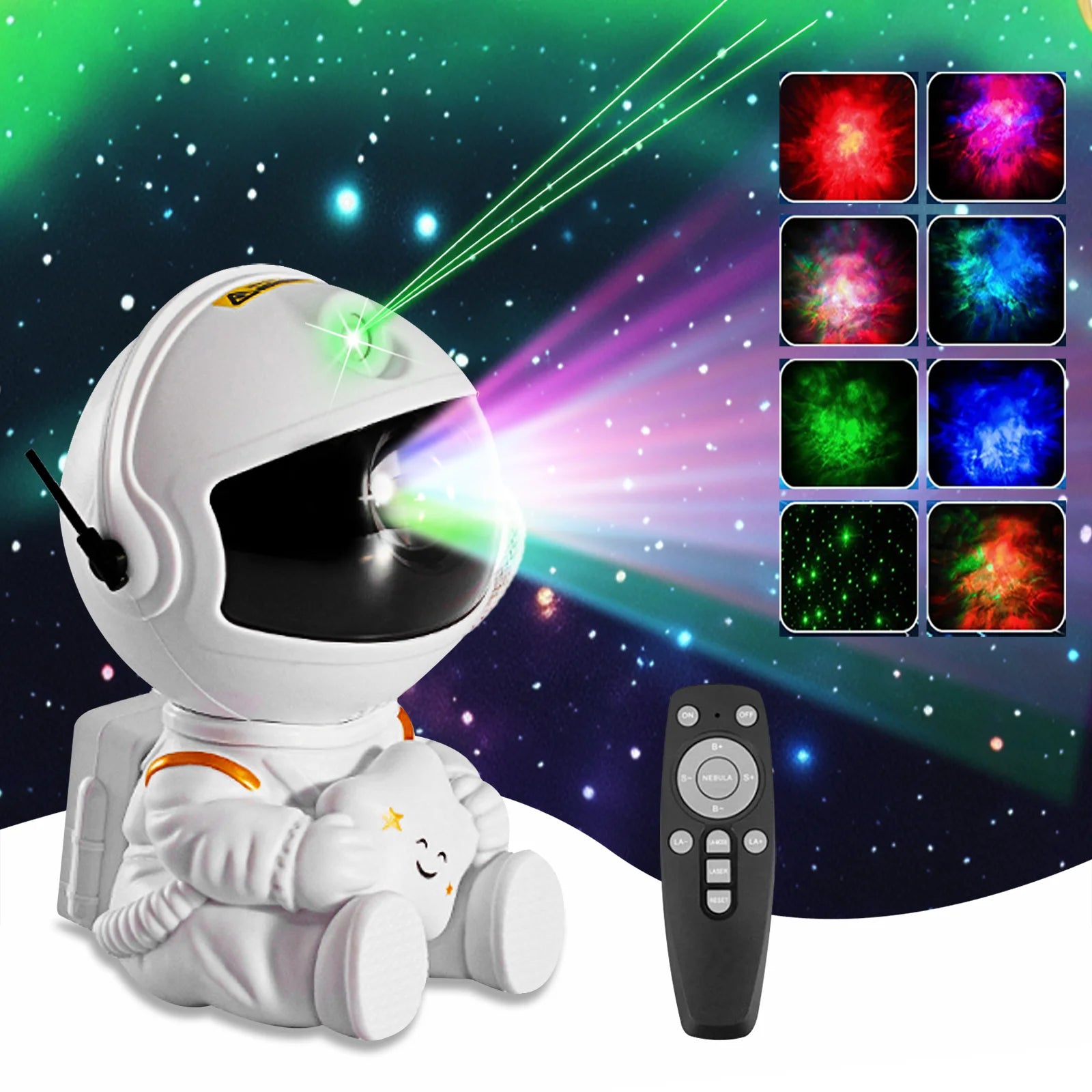 Star Projector Galaxy Night Light - Astronaut Nebula Ceiling Led Light Projector for Kids with Timer and Remote Starry Lamp for Bedroom Gaming Room Home Theater Decor Gift for Children Adults